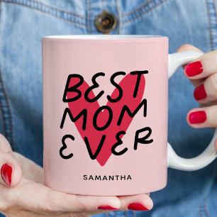 Mug Meilleure Maman Jour de la main moderne