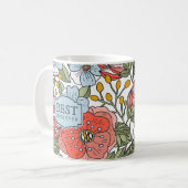 Mug Meilleure Maman Jour des Mères Fête Florale (Devant gauche)