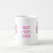 Mug Meilleure Maman Jour Pink Peony Bouquet Fête des m (Centre)