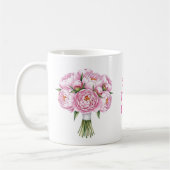 Mug Meilleure Maman Jour Pink Peony Bouquet Fête des m (Gauche)