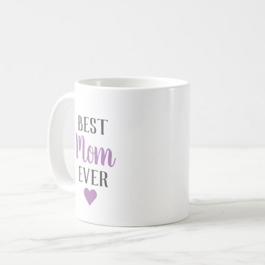 Mug Meilleure Maman Jour Purple Script Mothers (Devant gauche)