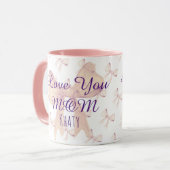 Mug Meilleure Maman Jour Ruban Élégant Fête des mères  (Devant gauche)