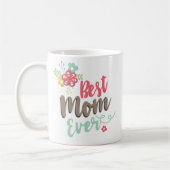 Mug Meilleure maman Jour Script coloré fête des mères (Gauche)