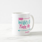 Mug Meilleure maman jumelle du monde Fête des jolies m (Devant droit)