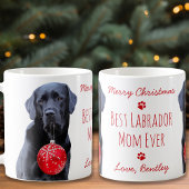 Mug Meilleure maman Labrador jamais Noël mignon Black 