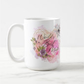 Mug Meilleure maman maman du monde floral cadeau anniv (Gauche)