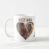 Mug Meilleure maman mignonne Coeur Photo Fête des Mère (Gauche)