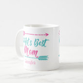 Mug Meilleure maman mignonne sur mesure fête des mères (Devant gauche)