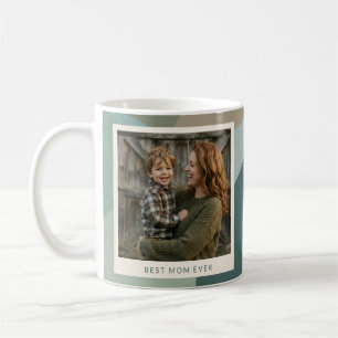 Mug Meilleure Maman Moderne Abstraite Sage Teal Photo