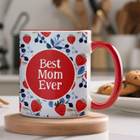 Meilleure maman Motif aux fraises Photo