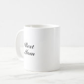 Mug Meilleure maman noir blanc classique script élégan (Devant gauche)