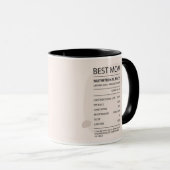 Mug Meilleure maman nutritive Faits Envelopper (Devant droit)