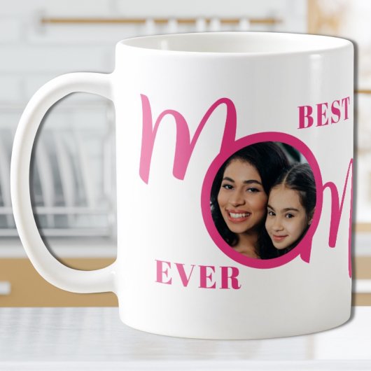 Mug Meilleure Maman Photo Rose