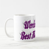 Mug Meilleure maman photo texte violet (Gauche)