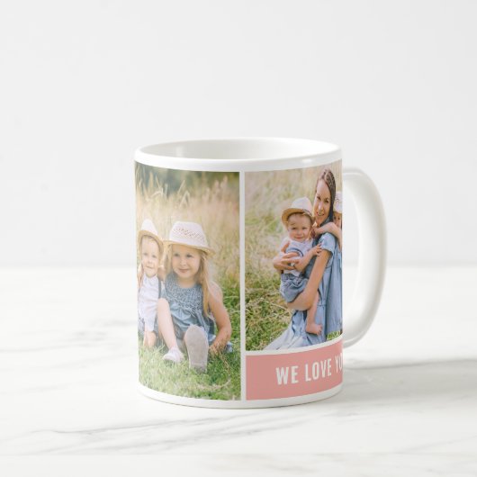Mug Meilleure Maman Pink Mothers Day Photo Collage (Devant droit)