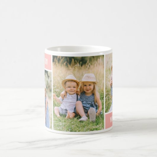 Mug Meilleure Maman Pink Mothers Day Photo Collage (Centre)