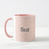 Mug Meilleure maman Pois rose (Gauche)