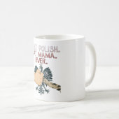 Mug Meilleure maman polonaise Pologne Eagle de chat et (Devant droit)