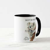 Mug Meilleure maman pour la fête des mères Cute Koala  (Devant droit)