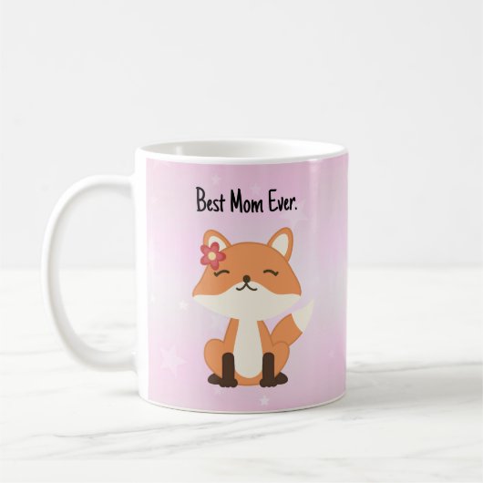 Mug Meilleure Maman Renard Rose (Gauche)