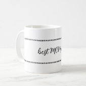 Mug Meilleure maman Texte et points (Devant gauche)