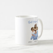 Mug Meilleure maman toujours bleu blanc (Devant droit)