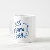 Mug Meilleure Maman Toujours Fête des mères Bleu Flora (Devant gauche)