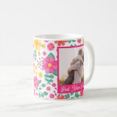 Mug Meilleure Maman Toujours Moderne Floral Photo Coll (Devant droit)