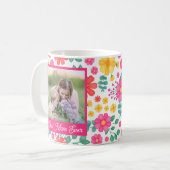 Mug Meilleure Maman Toujours Moderne Floral Photo Coll (Devant gauche)