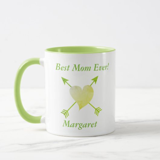 Mug Meilleure maman toujours thème de coeur (Gauche)