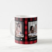Mug Meilleure mamie 3 Photo Buffalo Plaid Musique (Devant gauche)