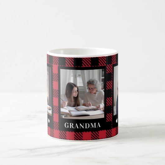 Mug Meilleure mamie 3 Photo Buffalo Plaid Musique (Centre)