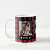 Mug Meilleure mamie 3 Photo Buffalo Plaid Musique (Gauche)