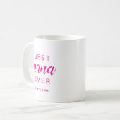 Mug Meilleure Mémé Chaleur Rose Script Cadeau Pour Gra (Devant gauche)
