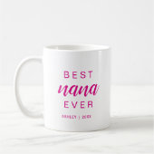 Mug Meilleure Mémé Chaleur Rose Script Cadeau Pour Gra (Gauche)