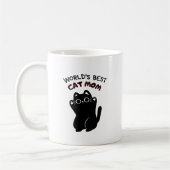 Mug meilleure mère de chat noir (Gauche)