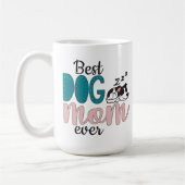 Mug Meilleure mère de chien jamais avec mignon chien r (Gauche)