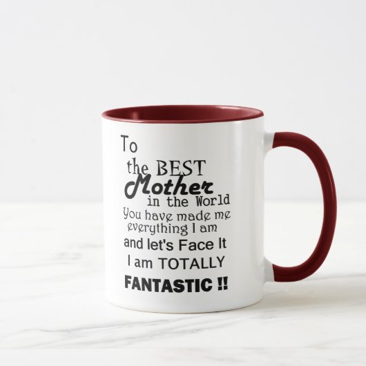 Mug Meilleure Mère Du Monde (Droite)