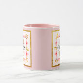 Mug "Meilleure Mère du Monde" Fleurs Roses Cadeau de F (Centre)