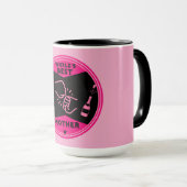Mug Meilleure mère du monde rose original (Devant droit)