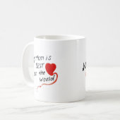 Mug meilleure mère heureux jour mère simple écrit à la (Devant gauche)