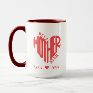 Mug Meilleure Mère Jamais Coeur Photo - Cadeau Personn