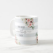 Mug Meilleure mère jamais fleurie fourre-tout dans les (Devant gauche)