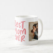 Mug Meilleure mère pour deux jours de mère rose photo (Devant droit)