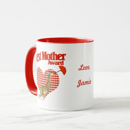 Mug Meilleure mère Prix Keepsaké (Devant gauche)