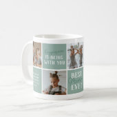 Mug Meilleure Mimi Moderne Collage Photo Vert (Devant gauche)