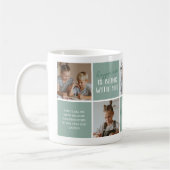 Mug Meilleure Mimi Moderne Collage Photo Vert (Gauche)