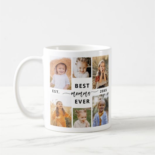 Mug Meilleure Momma Jamais - Fête des Mères Collage ph (Gauche)