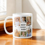 Mug Meilleure Momma Jamais - Fête des Mères Collage ph<br><div class="desc">Célébrez votre maman avec le "Meilleur Momma Jamais" Mère's Day Photo Collage Coffee Mug. Cette tasse personnalisée présente un collage magnifiquement arrangé de photos chères, capturant des moments et des souvenirs spéciaux. Le message chaleureux "Best Momma Ever" ajoute une touche d'amour. Fabriqué en céramique de haute qualité, il est à...</div>