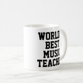Mug Meilleure Musique Enseignante Musique du monde (Devant droit)